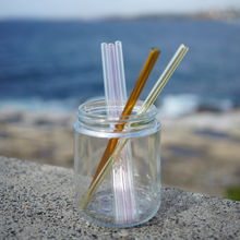 Load image into Gallery viewer, Reusable Glass Straw Set
