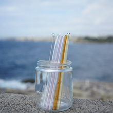 Load image into Gallery viewer, Reusable Glass Straw Set

